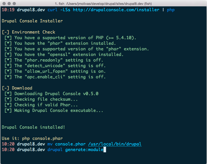 Install Drupal Console globally
