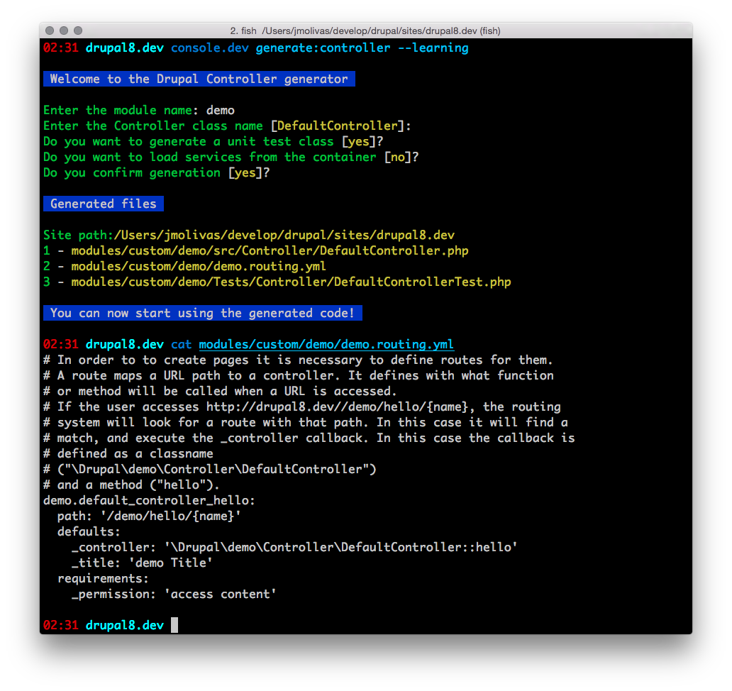 Learn Drupal 8 using Drupal Console